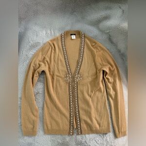 J. Crew Beaded V-Neck Cardigan - Large - NWOT